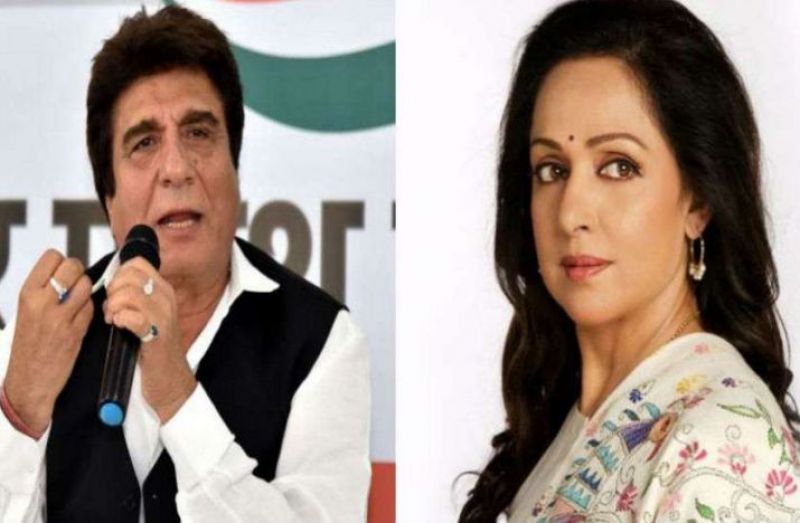 Raj Babbar and Hema Malini