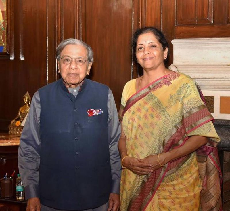 Nirmala Sitharaman with NK Singh