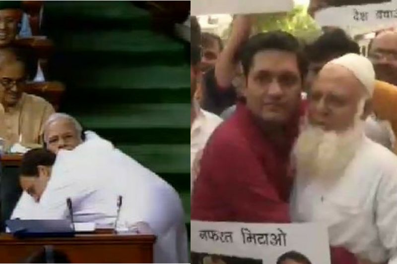 congress workers hug