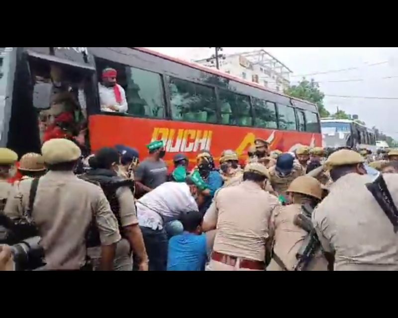 Farmers Protest for various demands in Nodia