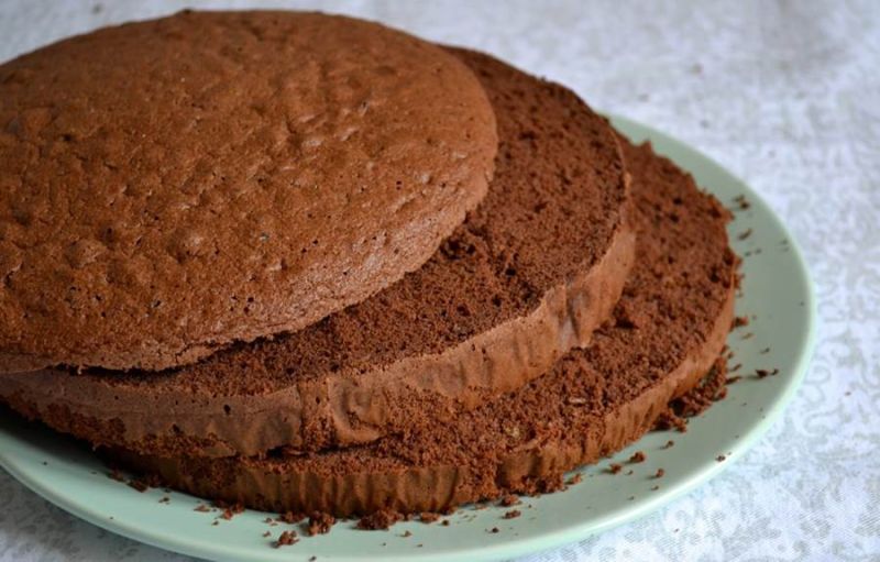 Eggless Chocolate Sponge Cake Recipe