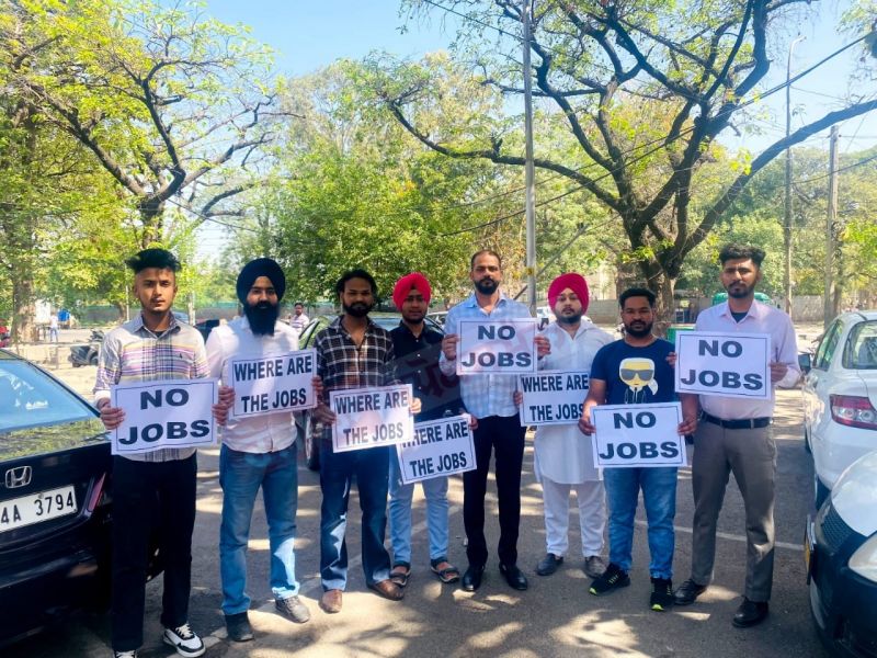 Youth Congress protest against Amit Shah at Chandigarh