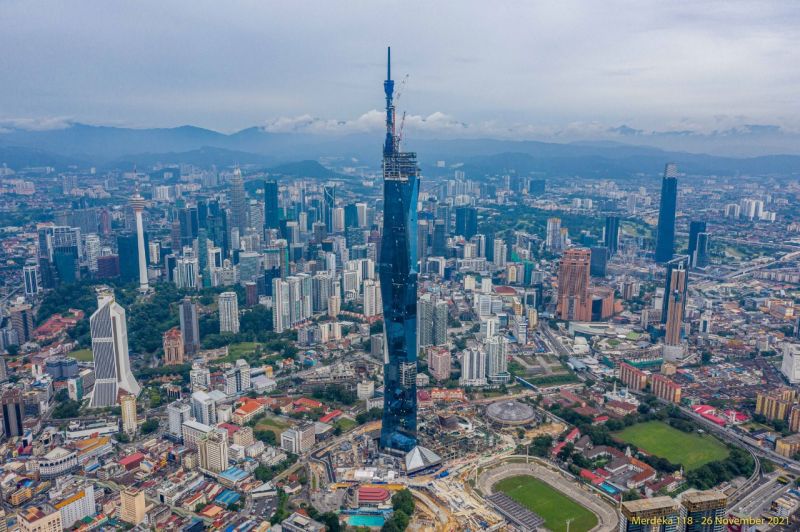 The world's second tallest building in Malaysia after Burj Khalifa