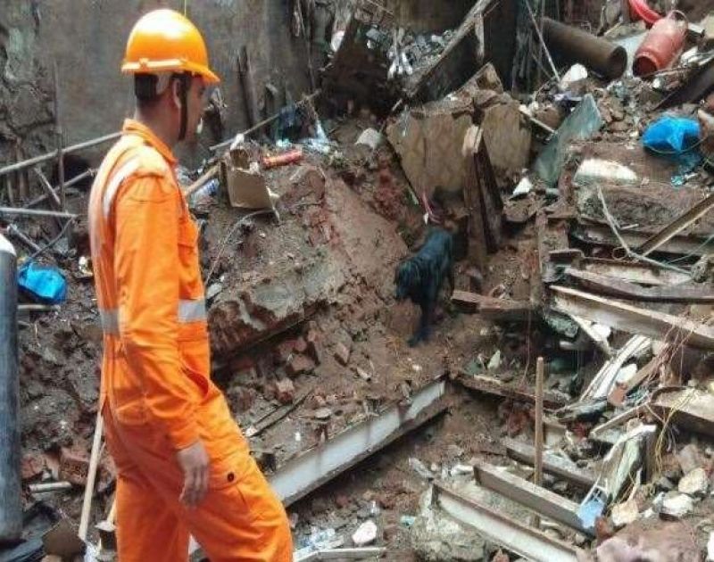 building collapse in Mumbai due to rain building collapse in Mumbai due to rain