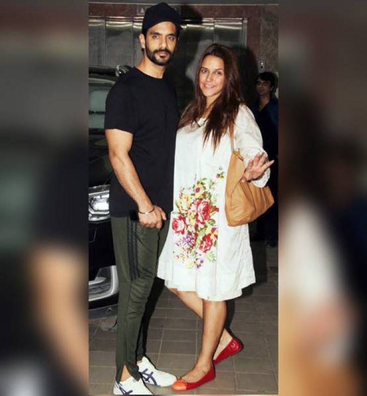 Newly weds Neha Dhupia and Angad Bedi snapped in Bandra