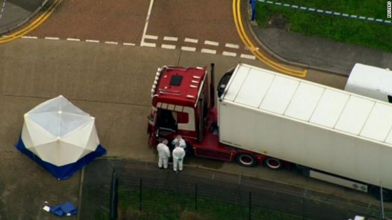39 bodies found inside truck container in Britain