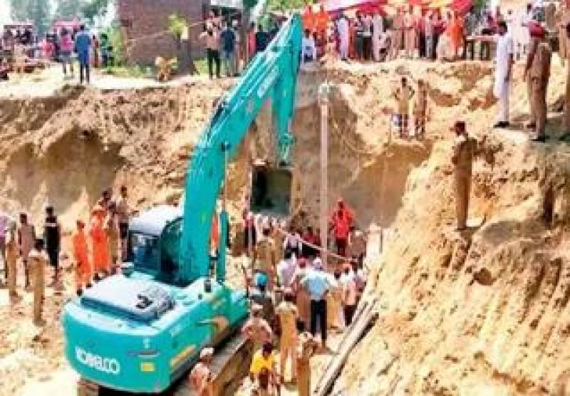 2 Year child fell in borewell
