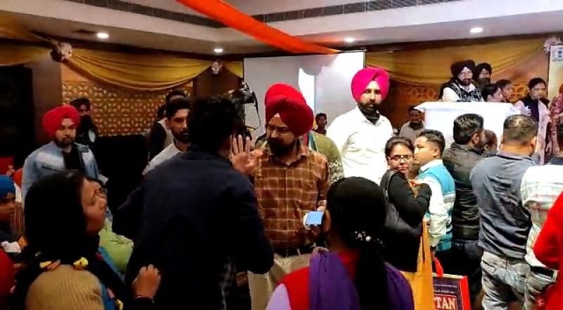 Protest of teachers in education department program 