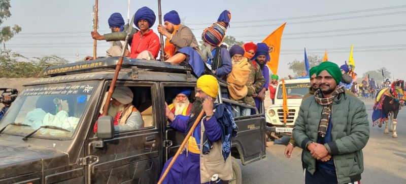 Nihang Sikhs at Farmers Tractor Parade 