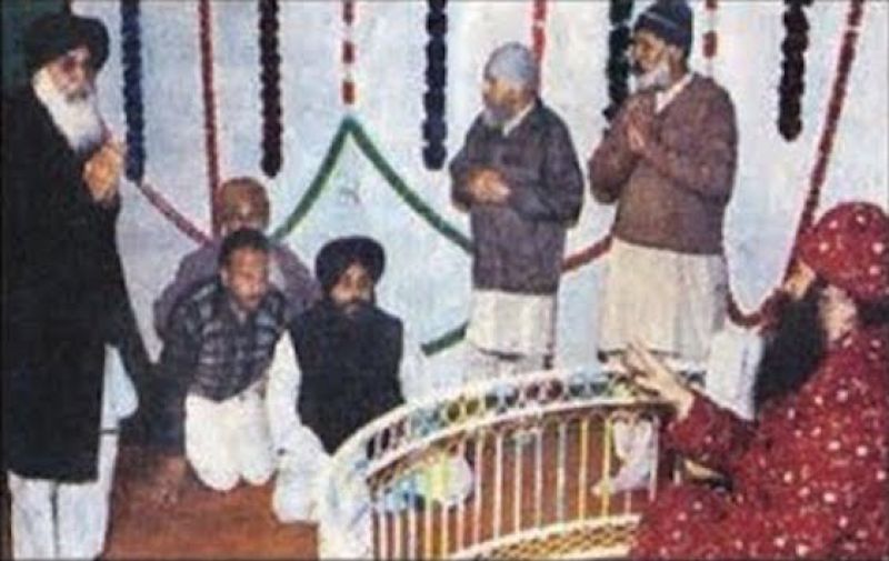 Parkash Badal And Sukhbir Badal With Sauda Sadh