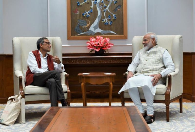 Excellent meeting with Nobel Laureate Abhijit Banerjee : PM Modi