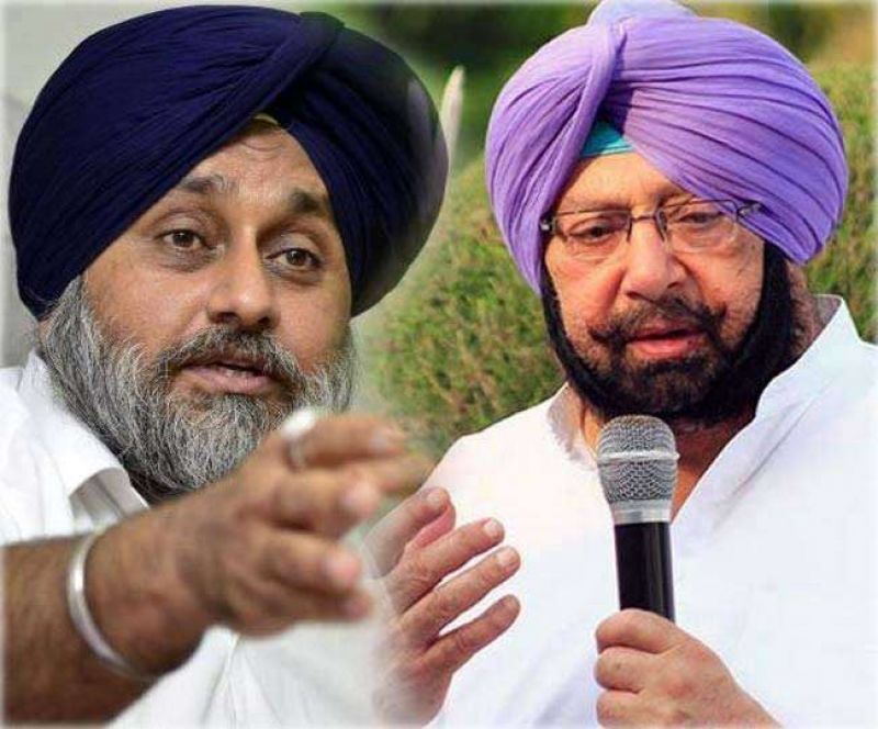 Sukhbir Singh badal - Captain Amarinder Singh