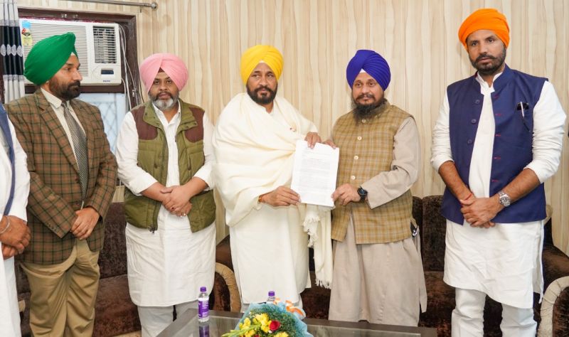 CM CHANNI CALLS ON JATHEDAR SRI AKAL TAKHT SAHIB GIANI HARPREET SINGH