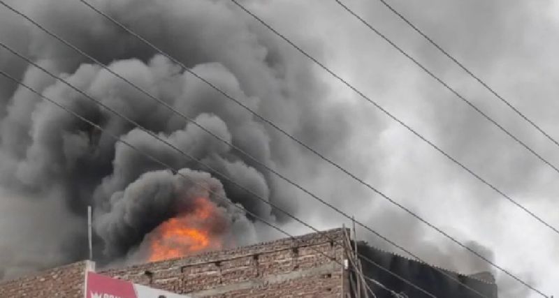 A fire broke out at a furniture shop in Amritsar's Chheharta Bazaar A fire broke out at a furniture shop in Amritsar's Chheharta Bazaar