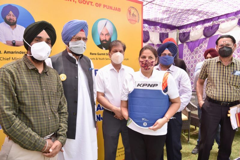 Sports Minister disburses training equipments worth Rs.95 lakh to 24 players