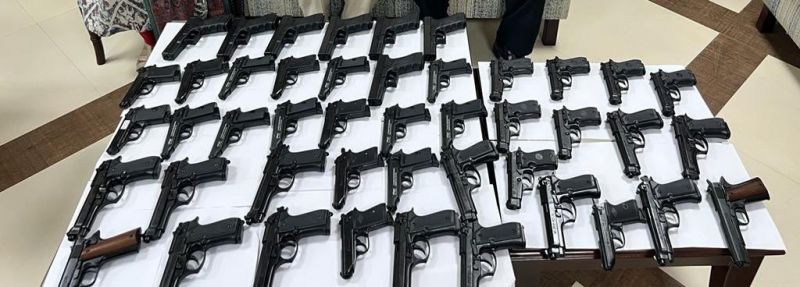 45 handguns recovered from 2 passengers at IGI airport, police investigating