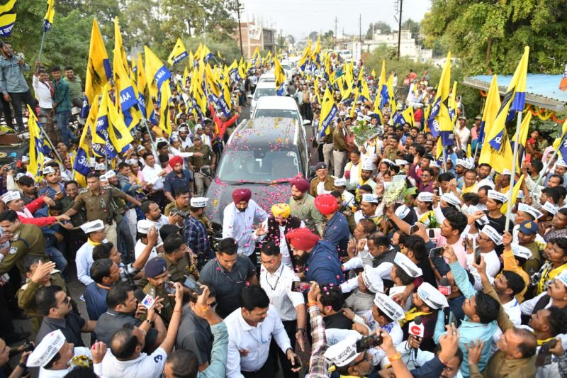 Bhagwant Mann's mega road show in MP
