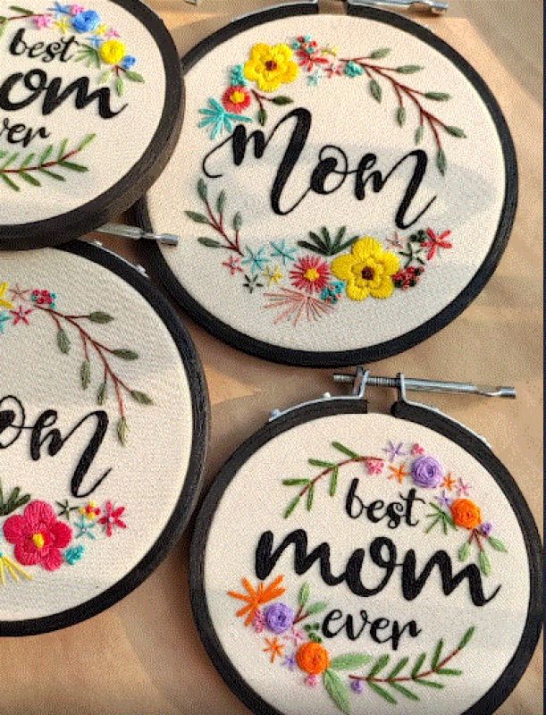 21 year old Saurabh doing Embroidery on Leaves