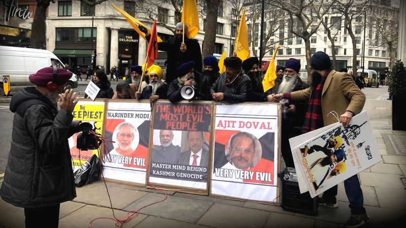 Sikh separatists protest