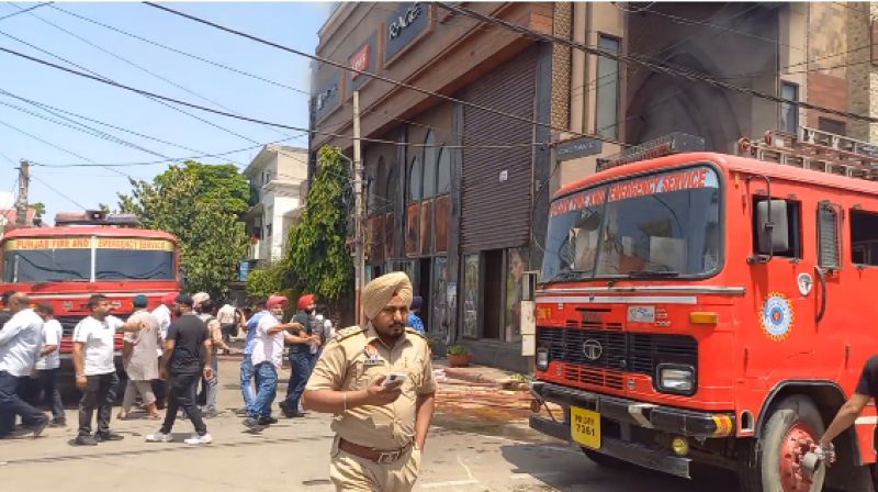 Fire At Ludhiana Showroon Fire At Ludhiana Showroon