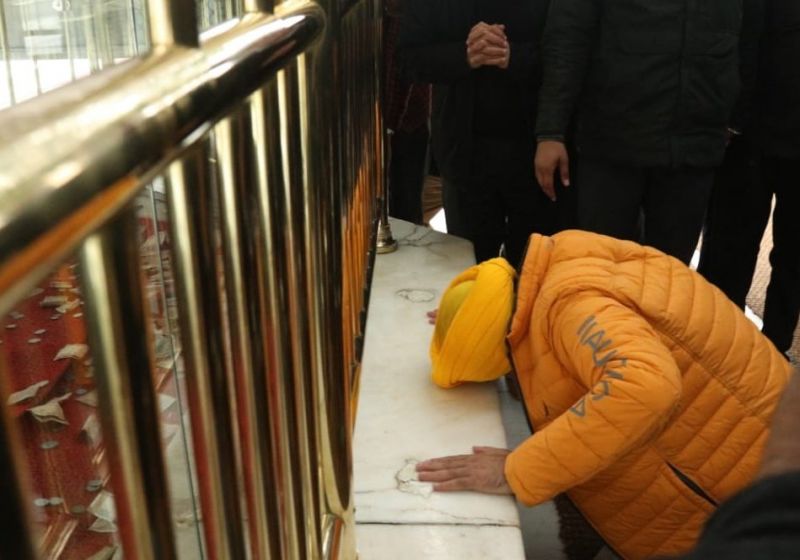 Bhagwant Mann at Darbar Sahib