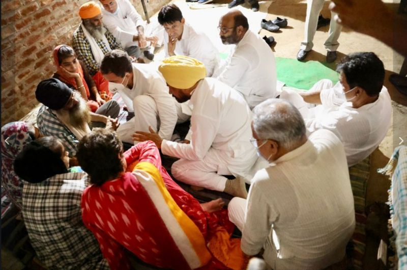 Punjab CM At Lakhimpur Kheri Punjab CM At Lakhimpur Kheri