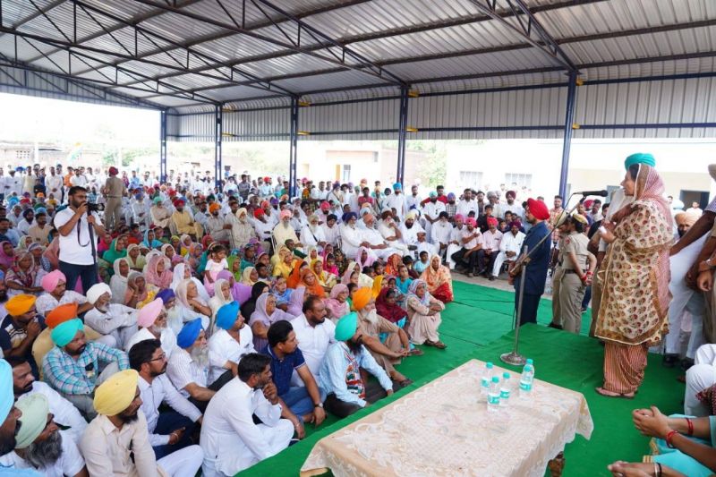 Preneet Kaur during election rally