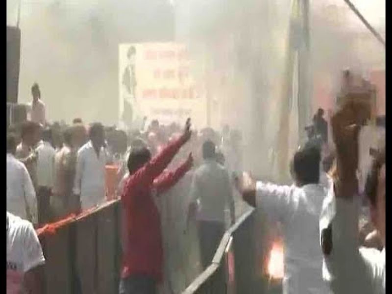 Fire at Amit Shah's Rally