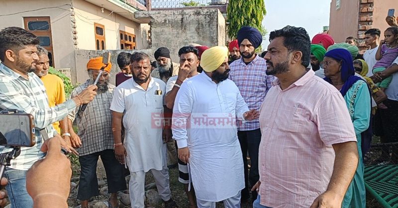 Cabinet Minister Harjot Bains in Flood Affected Area