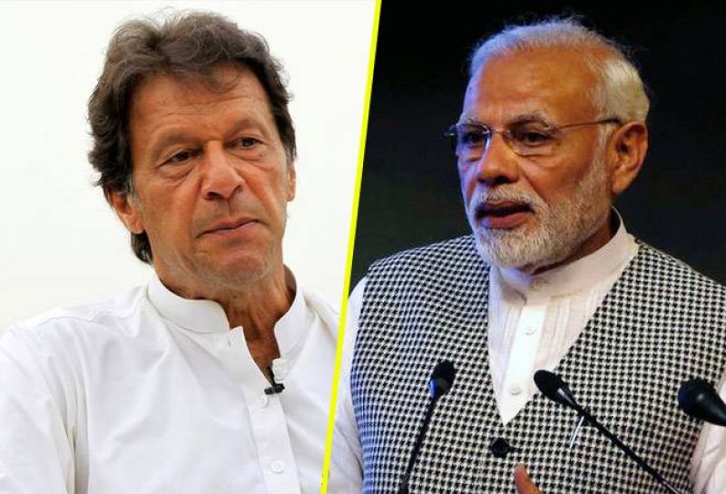 Narendra Modi with Imran Khan