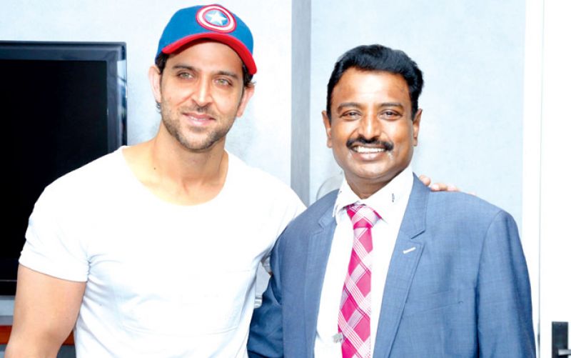 Dr S. Natarajan with Hrithik Roshan
