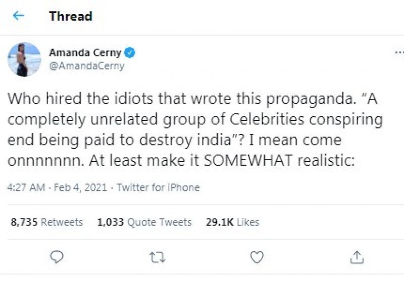 Amanda Cerny Rihana tweet