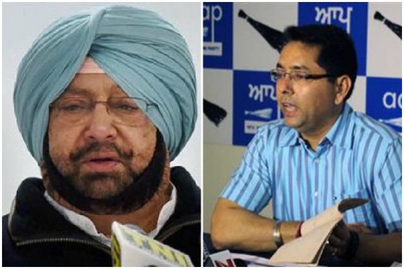 Captain Amarinder Singh With Aman Arora 