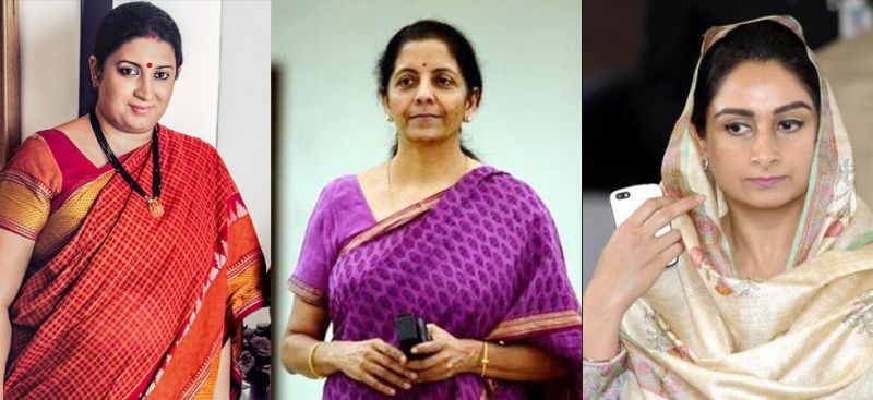 Smriti Irani, Harsimrat Kaur and Nirmala Sitharaman