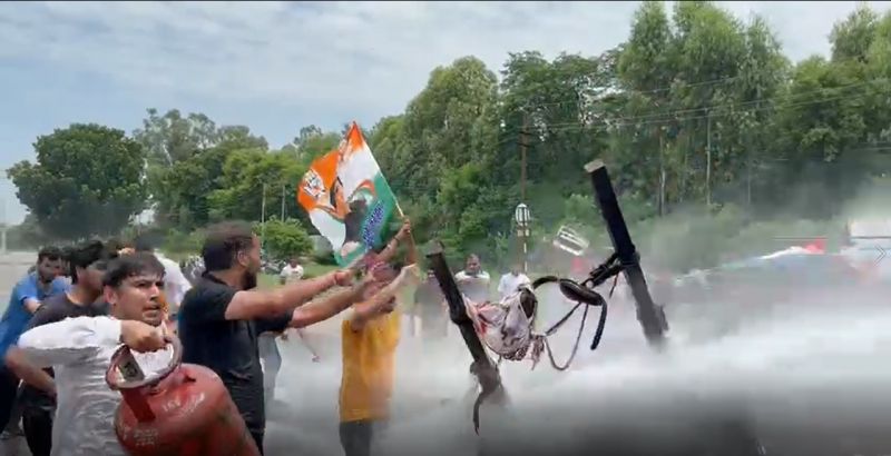 Chandigarh Youth Congress Protest on Inflation 