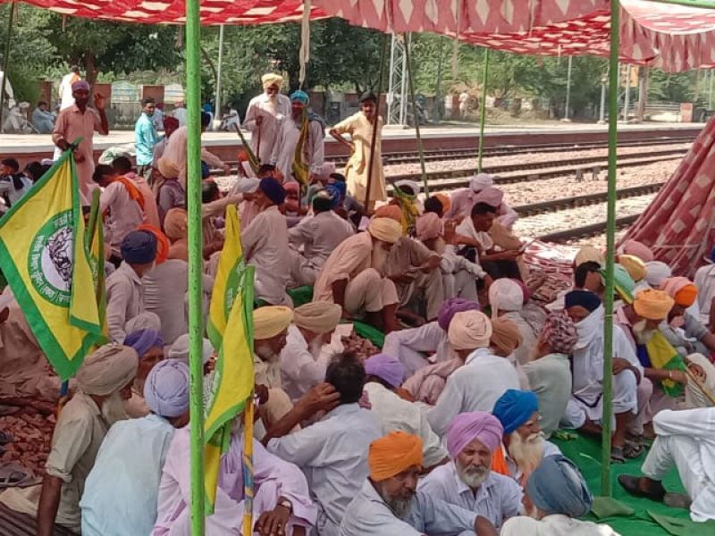 Farmer Protest in Budlada  Farmer Protest in Budlada