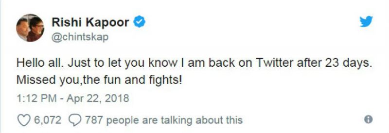 Rishi Kapoor twitter