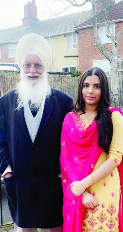 Jasmine Kaur With Her Grandfather 