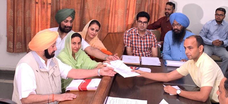 Parneet Kaur filed nomination papers from Patiala