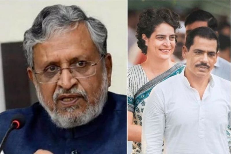 Sushil Modi, Priyanka Gandhi Vadra & Robert Vadra