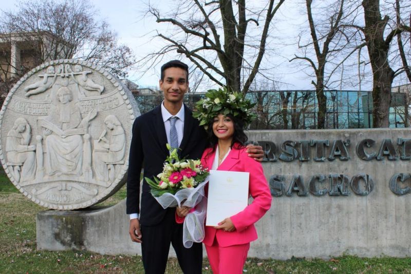 A girl get 110/110 marks in her degree in Italy News A girl get 110/110 marks in her degree in Italy News