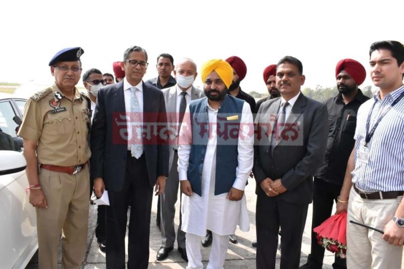 Bhagwant Mann Welcomes CJI During His Maiden Visit To State