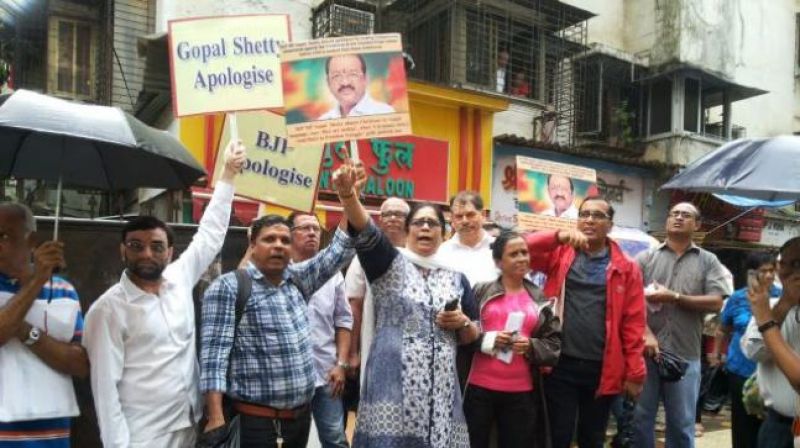 bjp parliamentarian gopal shetty agints protest