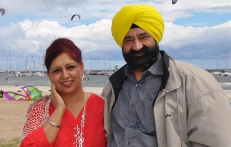 Jaspal Bhatti and his wife 