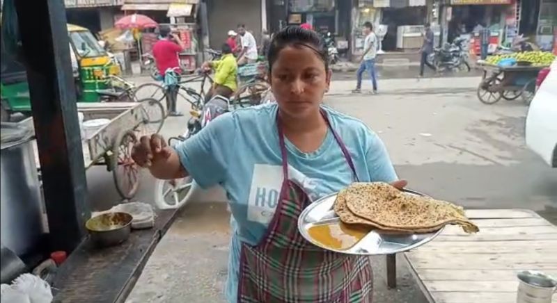 A widowed woman raising 4 daughters