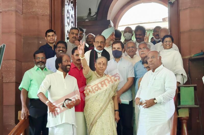 Margaret Alva filed nomination for the vice presidential election