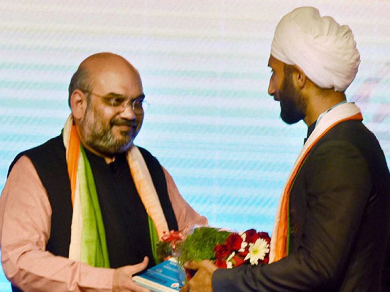 Amit Shah with Sardar Singh 