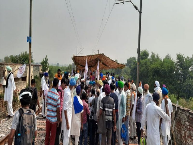Farmer Protest On Railway 
