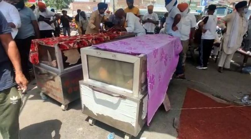 Family Protest in Tarn Taran