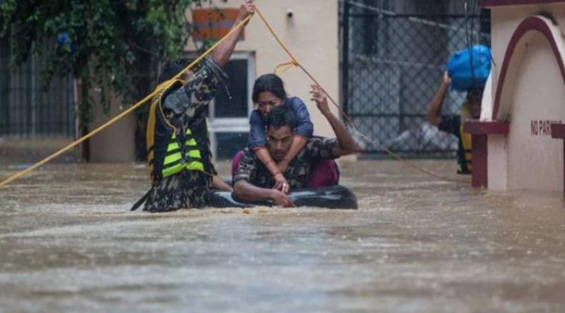 Rain, flood, landslides hit normal life in india